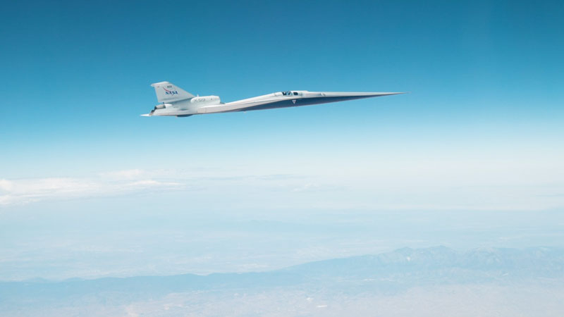 Прототип тихого сверхзвукового лайнера NASA X-59 впервые достиг отметки 1,4 скорости Маха